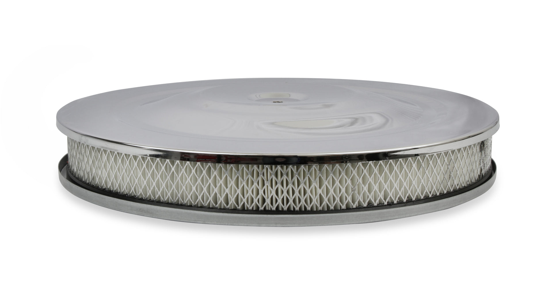 Mr. Gasket Air Cleaner - 14 Inch Diameter x 2-1/4 Inch Tall - Chrome by Mr Gasket