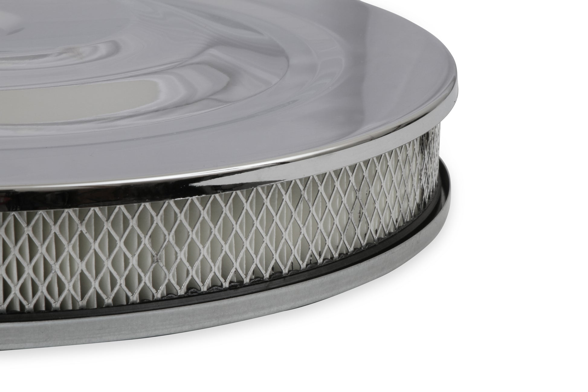 Mr. Gasket Air Cleaner - 14 Inch Diameter x 2-1/4 Inch Tall - Chrome by Mr Gasket