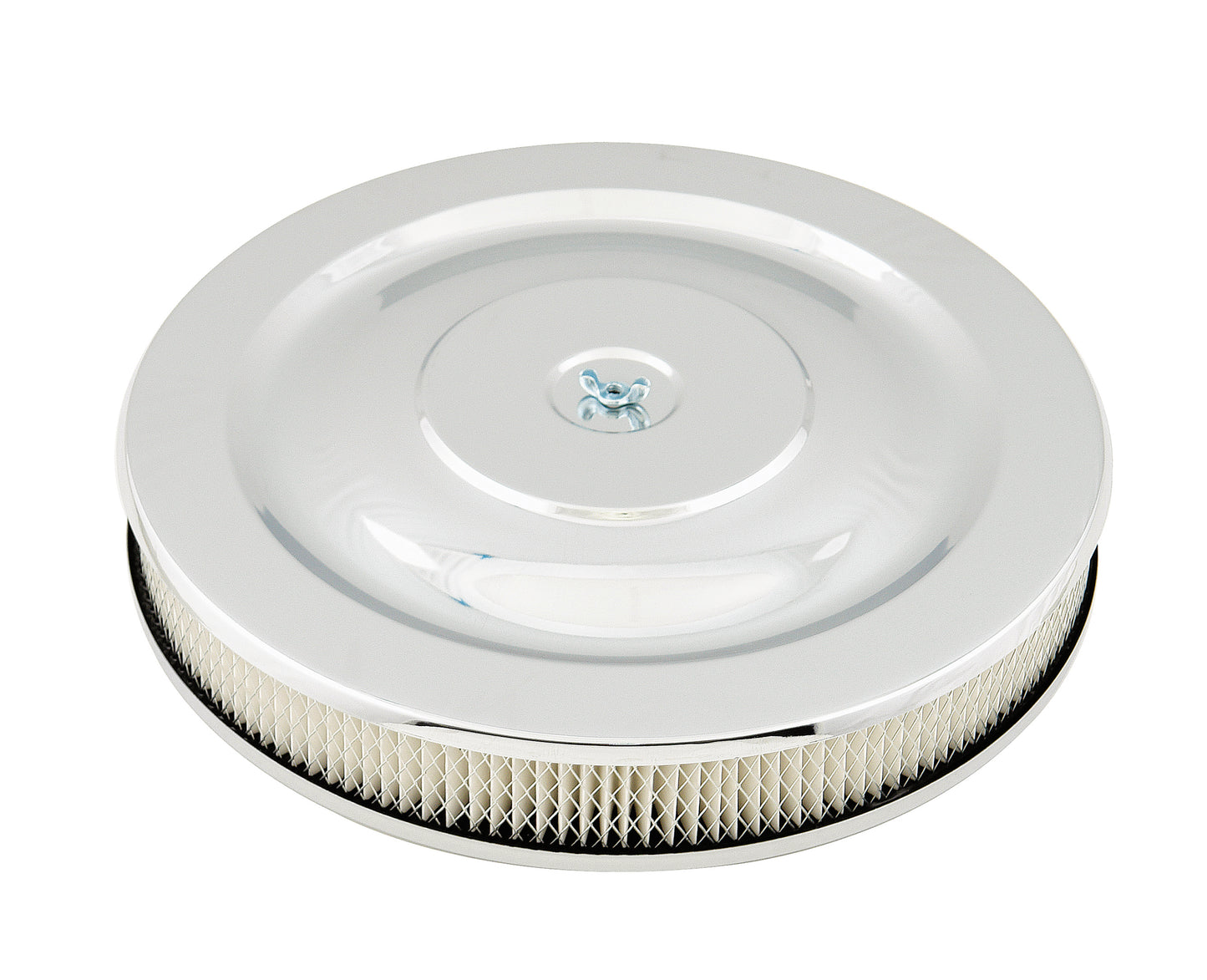 Mr. Gasket Air Cleaner - 14 Inch Diameter x 2-1/4 Inch Tall - Chrome by Mr Gasket
