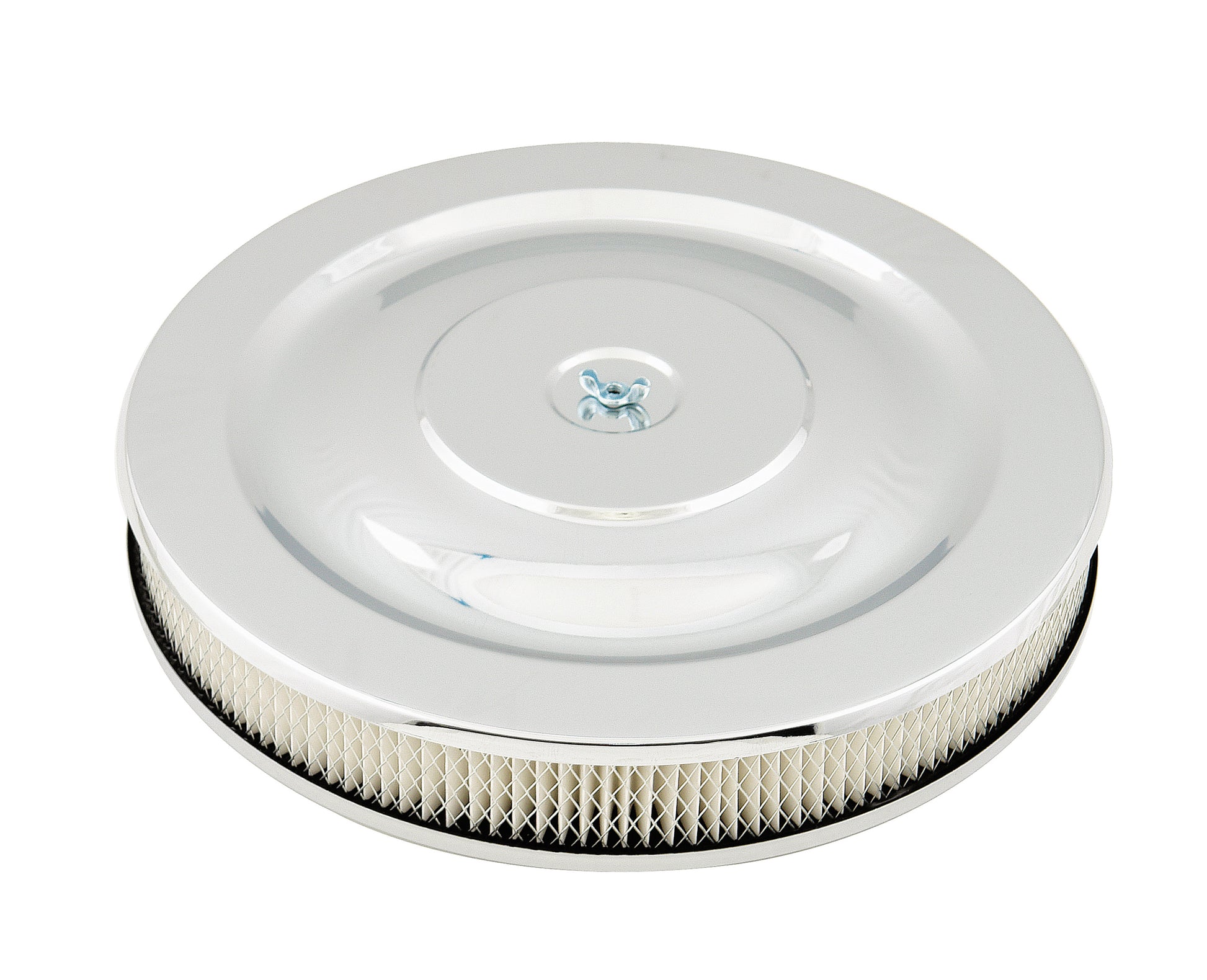 Mr. Gasket Air Cleaner - 14 Inch Diameter x 2-1/4 Inch Tall - Chrome by Mr Gasket