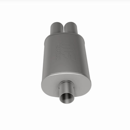 Straight-Through Performance Muffler; 2.25/3.125in. Center/Dual; 5x14x8 Body by MagnaFlow Exhaust Products