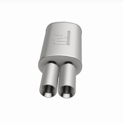 Straight-Through Performance Muffler; 2.25/3.125in. Center/Dual; 5x14x8 Body by MagnaFlow Exhaust Products