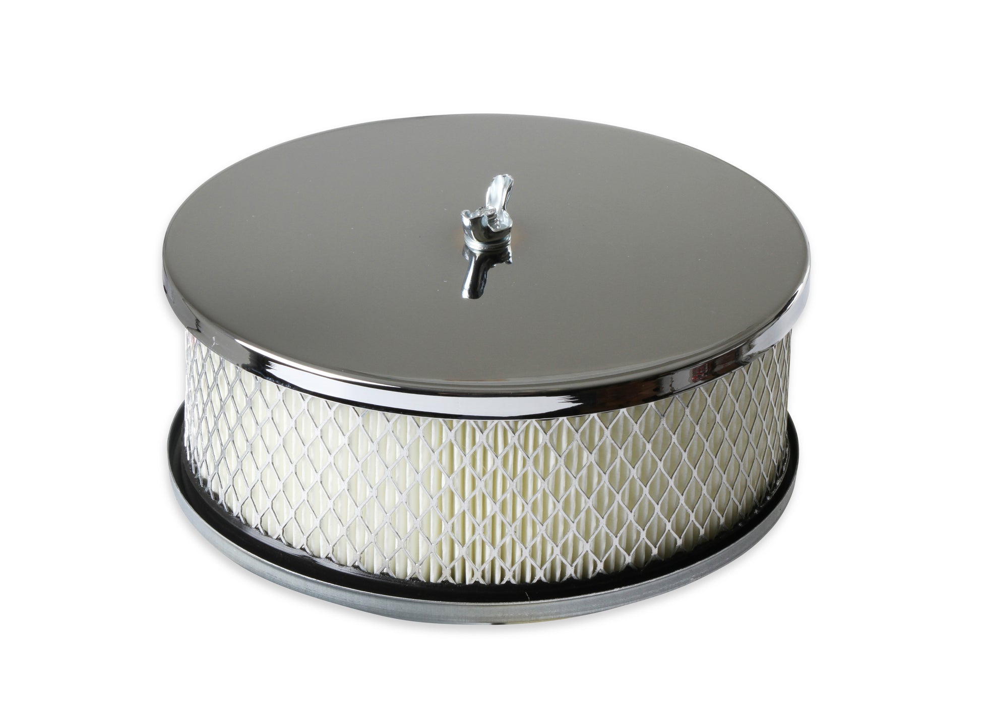Mr. Gasket Air Cleaner - 6-1/2 Inch Diameter, 2-7/16 Inch Tall - Chrome by Mr Gasket