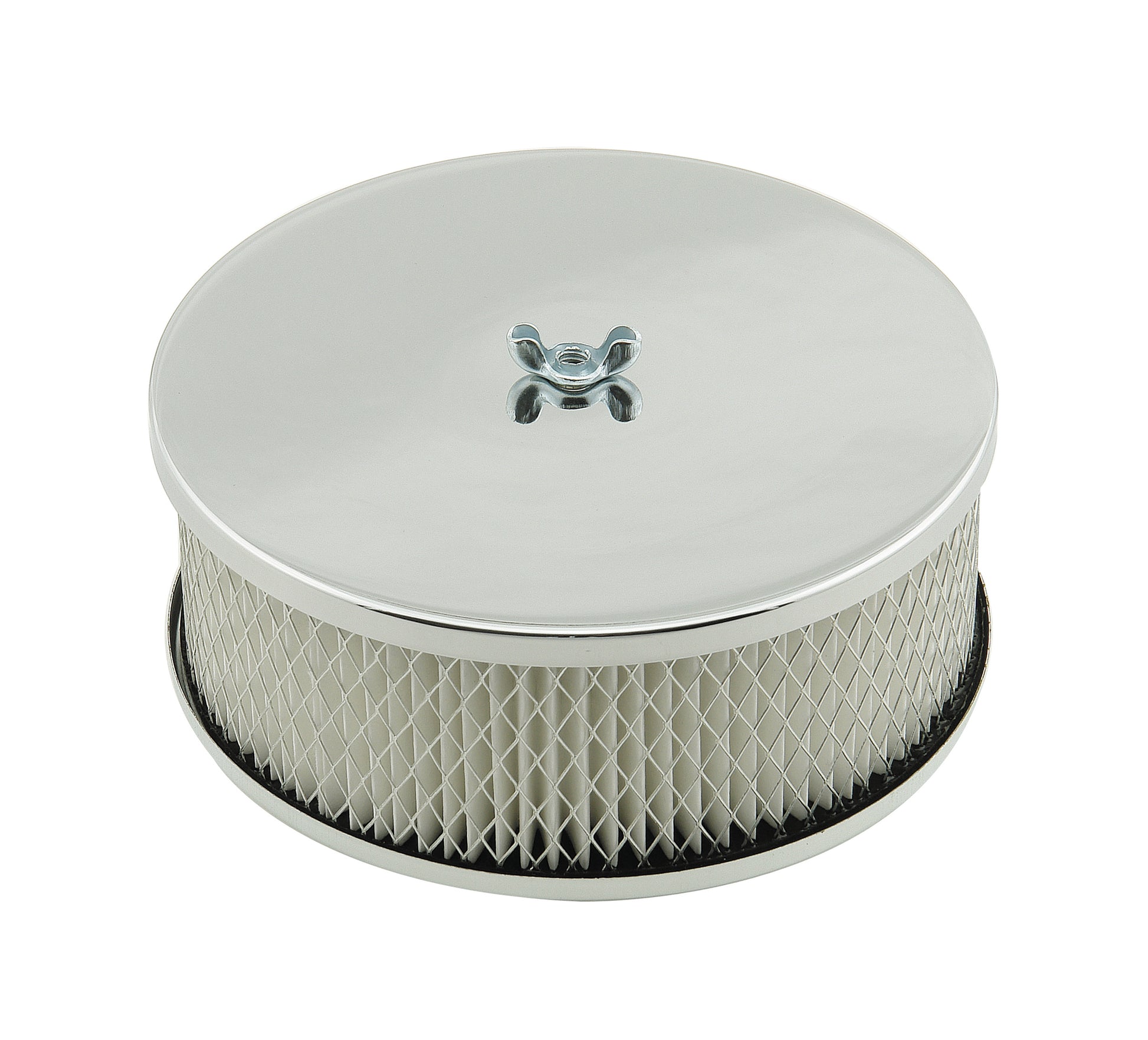 Mr. Gasket Air Cleaner - 6-1/2 Inch Diameter, 2-7/16 Inch Tall - Chrome by Mr Gasket