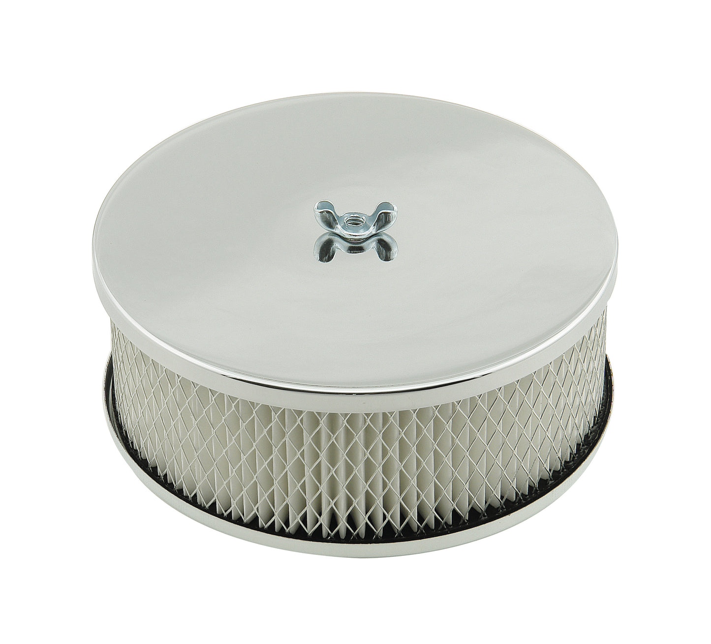 Mr. Gasket Air Cleaner - 6-1/2 Inch Diameter, 2-7/16 Inch Tall - Chrome by Mr Gasket