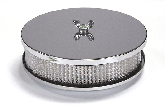 Mr. Gasket Air Cleaner - 6-1/2 Inch Diameter, 2 Inch Tall - Chrome by Mr Gasket