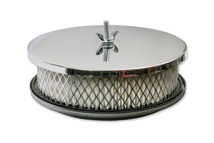 Mr. Gasket Air Cleaner - 6-1/2 Inch Diameter, 2 Inch Tall - Chrome by Mr Gasket