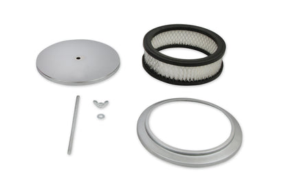 Mr. Gasket Air Cleaner - 6-1/2 Inch Diameter, 2 Inch Tall - Chrome by Mr Gasket