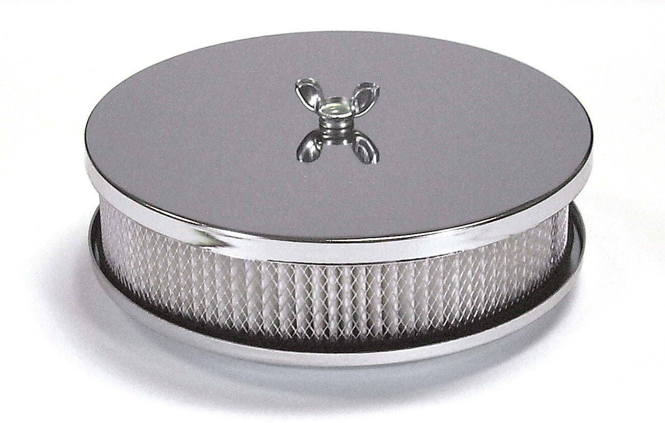 Mr. Gasket Air Cleaner - 6-1/2 Inch Diameter, 2 Inch Tall - Chrome by Mr Gasket