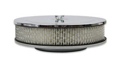 Mr. Gasket Air Cleaner - 9 Inch Diameter x 2-3/4 Inch Tall - Chrome by Mr Gasket