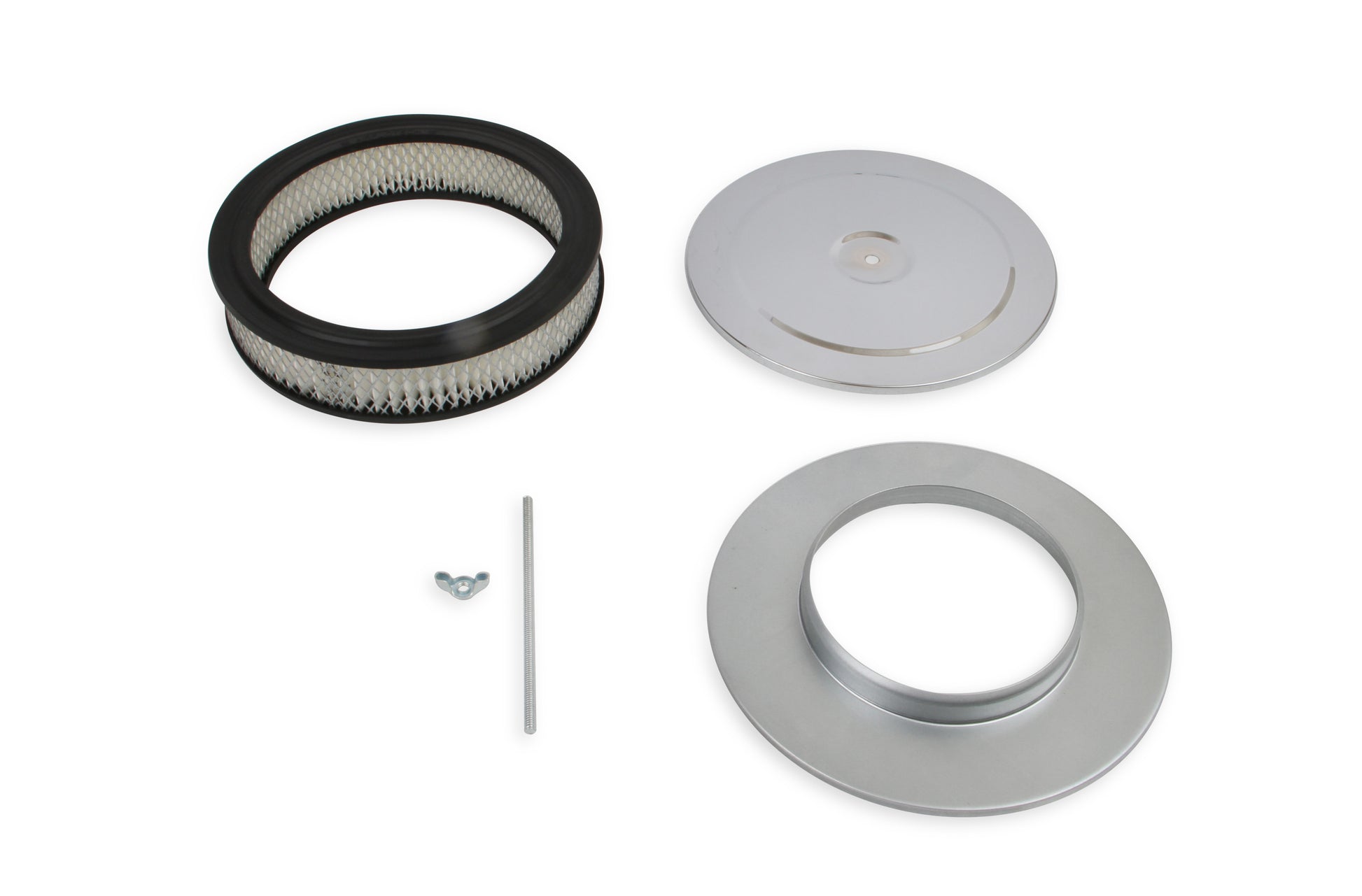 Mr. Gasket Air Cleaner - 9 Inch Diameter x 2-3/4 Inch Tall - Chrome by Mr Gasket