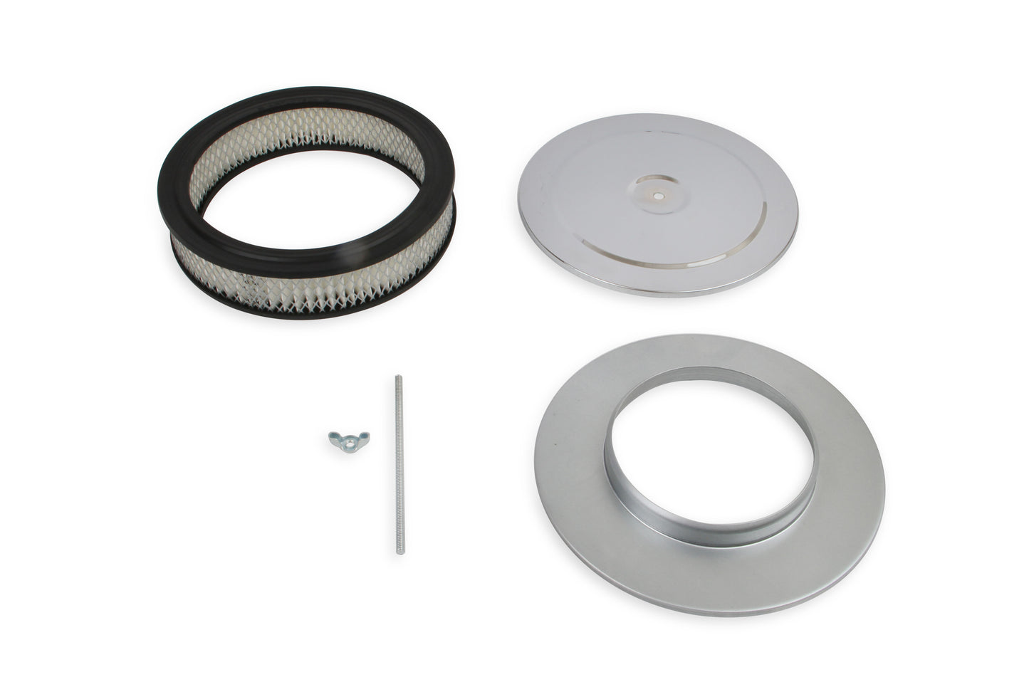 Mr. Gasket Air Cleaner - 9 Inch Diameter x 2-3/4 Inch Tall - Chrome by Mr Gasket