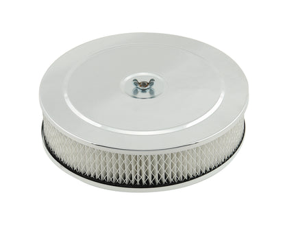 Mr. Gasket Air Cleaner - 9 Inch Diameter x 2-3/4 Inch Tall - Chrome by Mr Gasket
