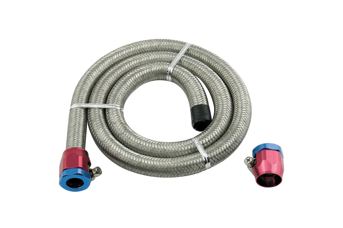 Mr. Gasket Braided Steel Fuel Line Kit - 3/8 Inch x 3 Foot by Mr Gasket
