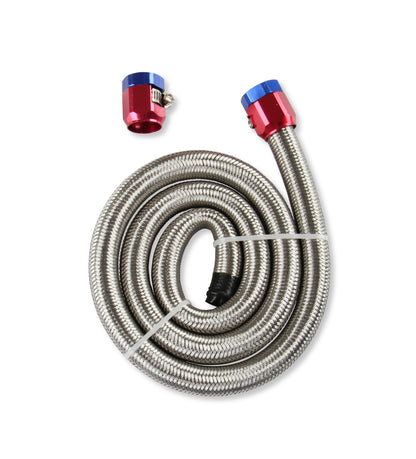 Mr. Gasket Braided Steel Fuel Line Kit - 3/8 Inch x 3 Foot by Mr Gasket