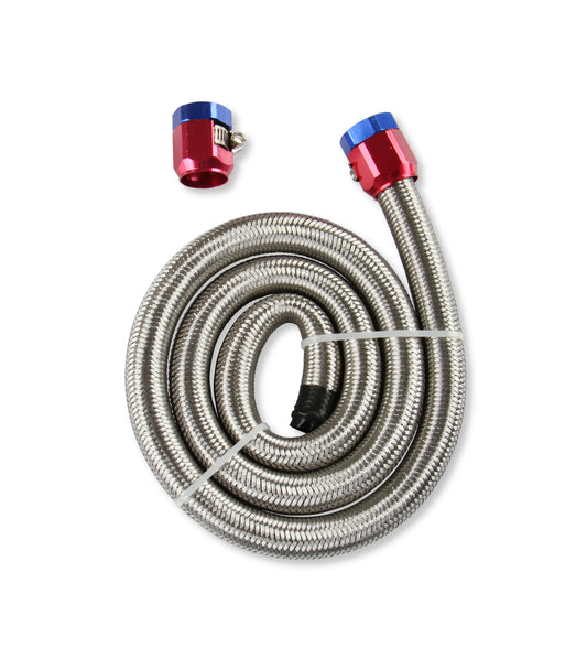 Mr. Gasket Braided Steel Fuel Line Kit - 3/8 Inch x 3 Foot by Mr Gasket