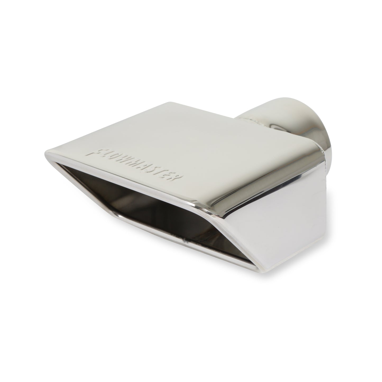 Exhaust Tip - 3.0 x 5.5 Polished Angle Rolled Edge Fits 2.5 in. Tubing by Flowmaster