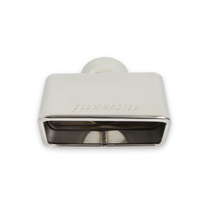 Exhaust Tip - 3.0 x 5.5 Polished Angle Rolled Edge Fits 2.5 in. Tubing by Flowmaster