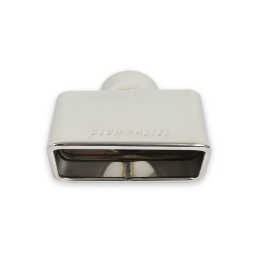 Exhaust Tip - 3.0 x 5.5 Polished Angle Rolled Edge Fits 2.5 in. Tubing by Flowmaster
