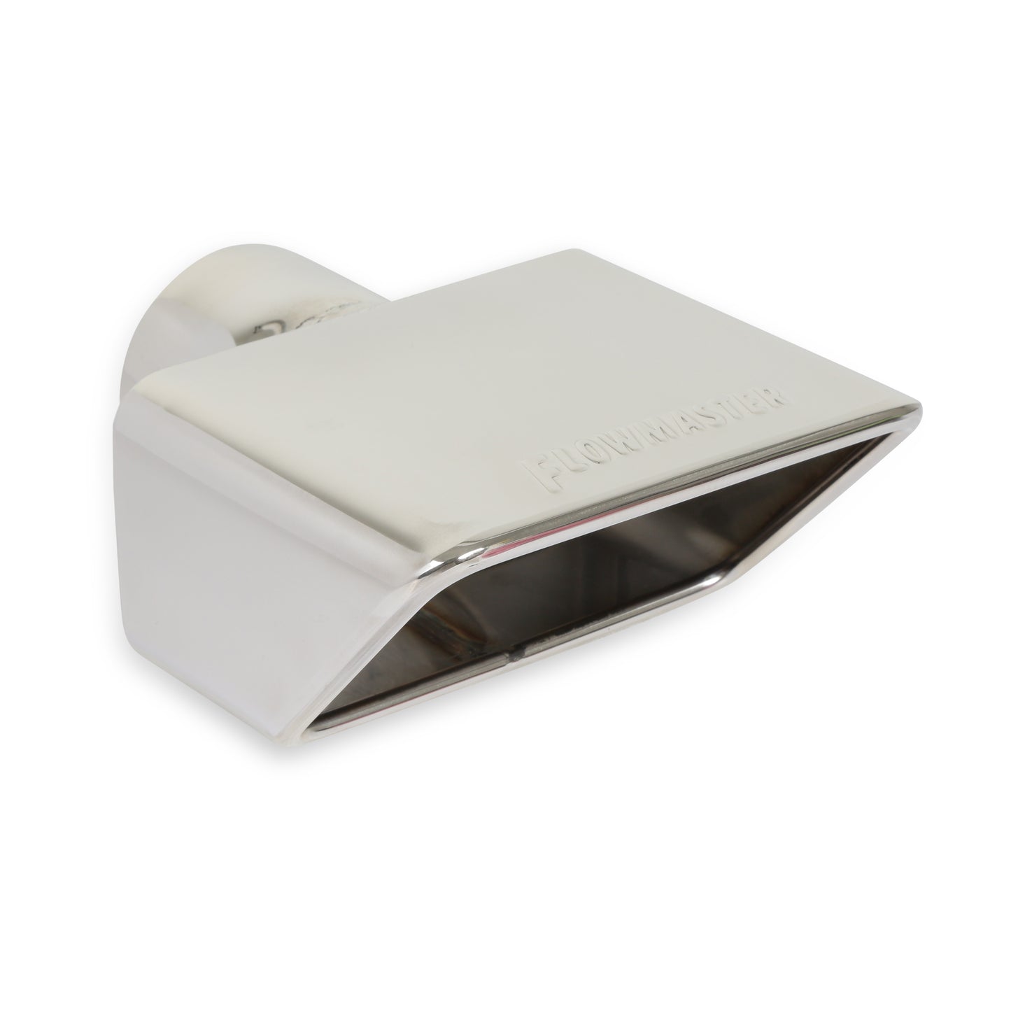 Exhaust Tip - 3.0 x 5.5 Polished Angle Rolled Edge Fits 2.5 in. Tubing by Flowmaster