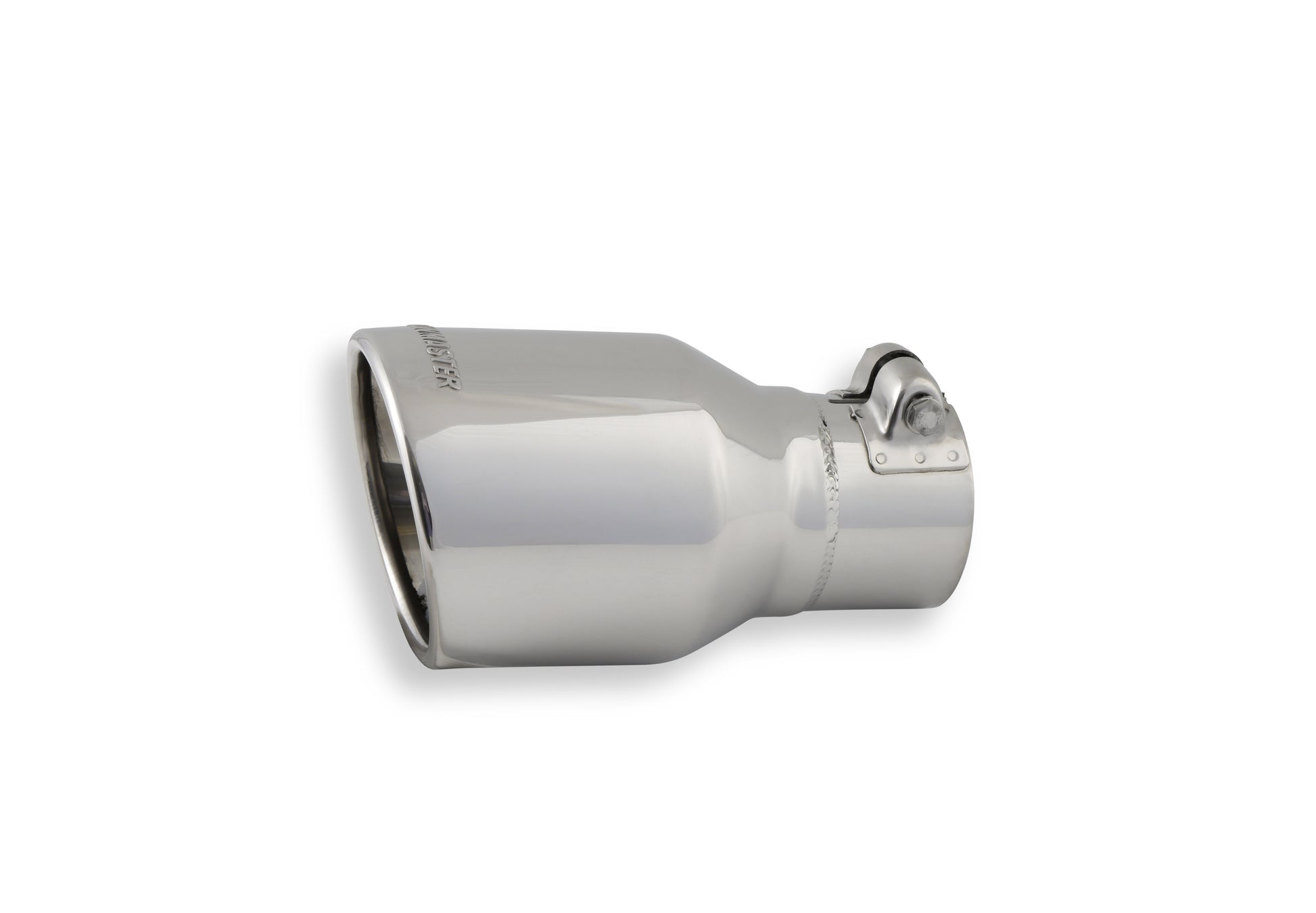 Exhaust Tip - 4.00 in. Rolled Angle Polished SS Fits 2.50 in. Tubing - clamp on by Flowmaster