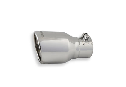 Exhaust Tip - 4.00 in. Rolled Angle Polished SS Fits 2.50 in. Tubing - clamp on by Flowmaster