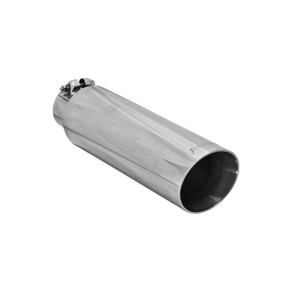 Exhaust Tip - 3.50 in. Angle Cut Polished SS Fits 2.50 in. Tubing - Clamp on by Flowmaster