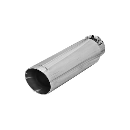 Exhaust Tip - 3.50 in. Angle Cut Polished SS Fits 2.50 in. Tubing - Clamp on by Flowmaster