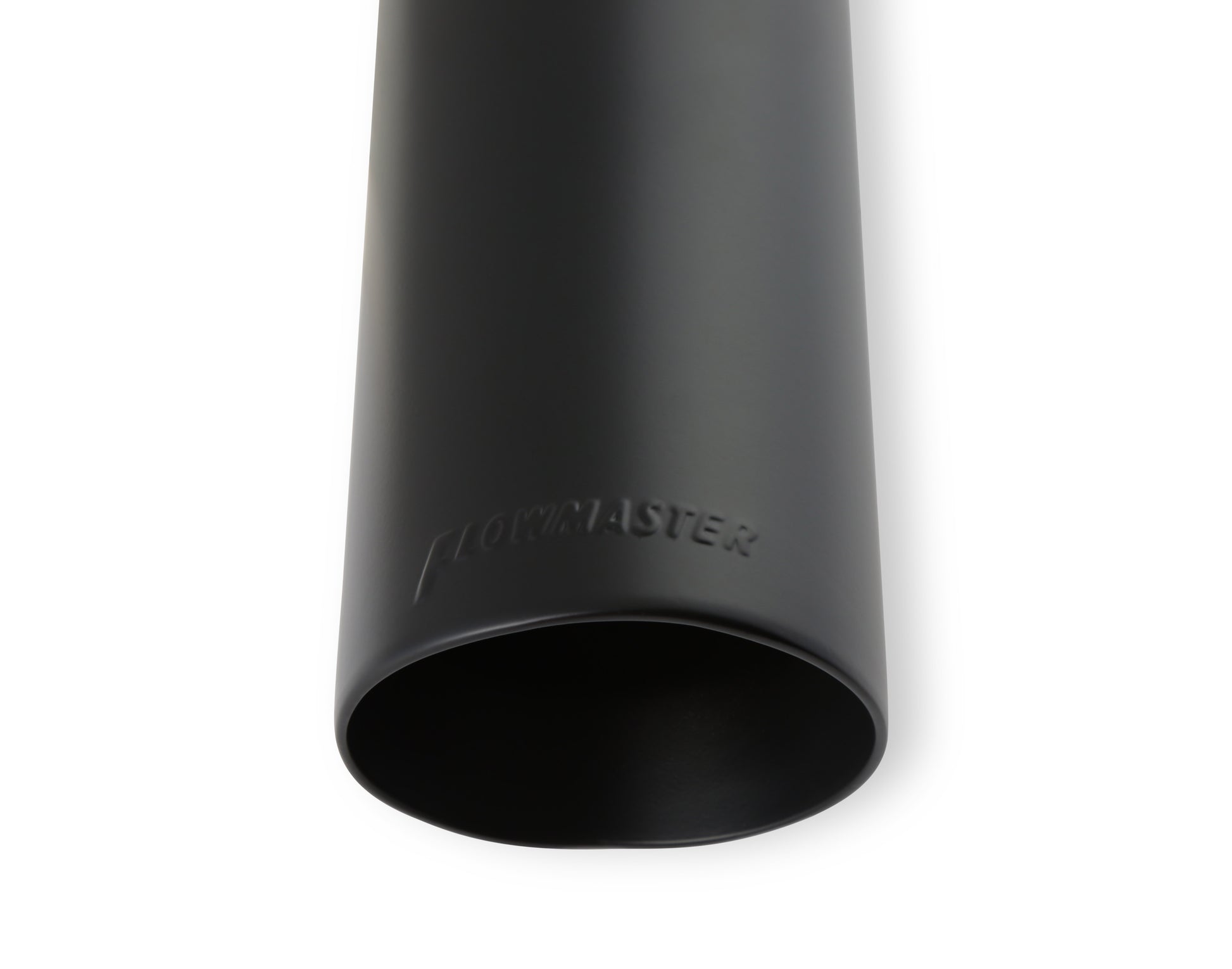 Exhaust Tip - 3.5 in. Black Angle Cut Fits 2.5 in. Tubing- Clamp On by Flowmaster
