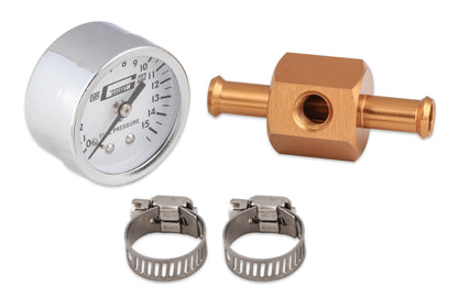 Mr. Gasket Fuel Block with 0-15 PSI Fuel Pressure Gauge by Mr Gasket