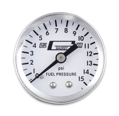 Mr. Gasket Fuel Pressure Gauge - 0-15 PSI - 1-1/2 Inch Diameter by Mr Gasket