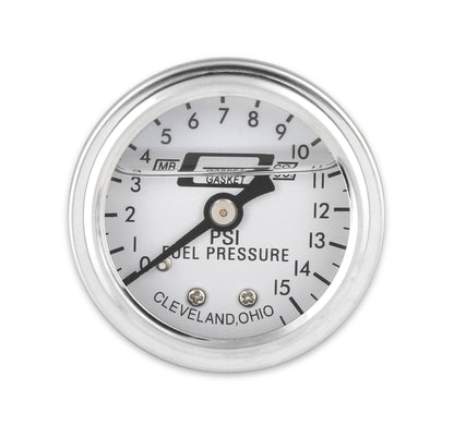 Mr. Gasket Fuel Block with 0-15 PSI Liquid Filled Fuel Pressure Gauge by Mr Gasket