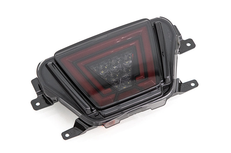OLM V1 F1 Style Rear Brake / Fog / Reverse Light - Smoke Lens / Gloss Black Base / Red Bar) - 2020-2024 Toyota GR Supra by MYX Automotive