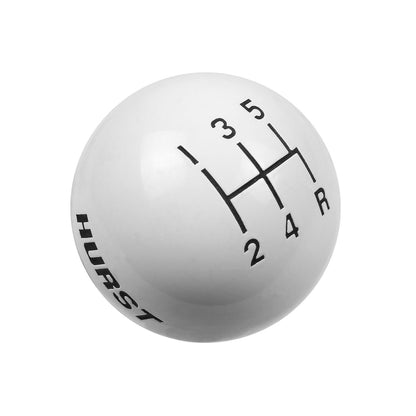 Hurst Shift Knob - 5-Speed Pattern - White by Hurst