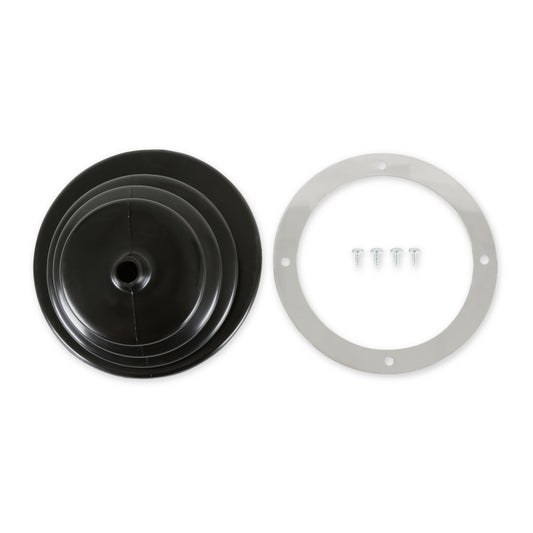 Small round boot with 5-1/2 Inch round trim ring. by Mr Gasket
