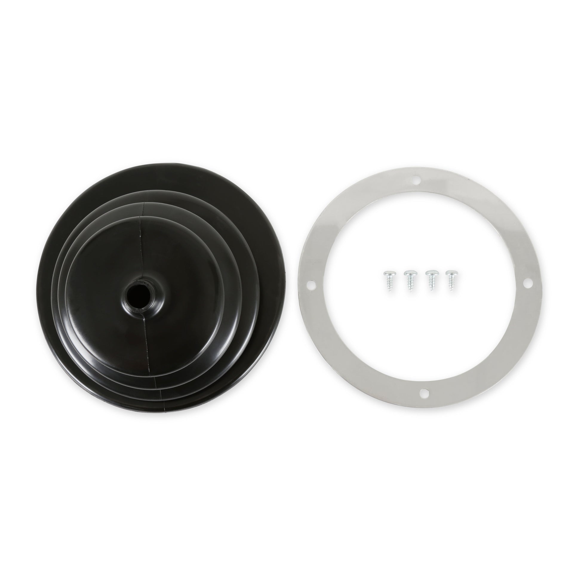 Small round boot with 5-1/2 Inch round trim ring. by Mr Gasket