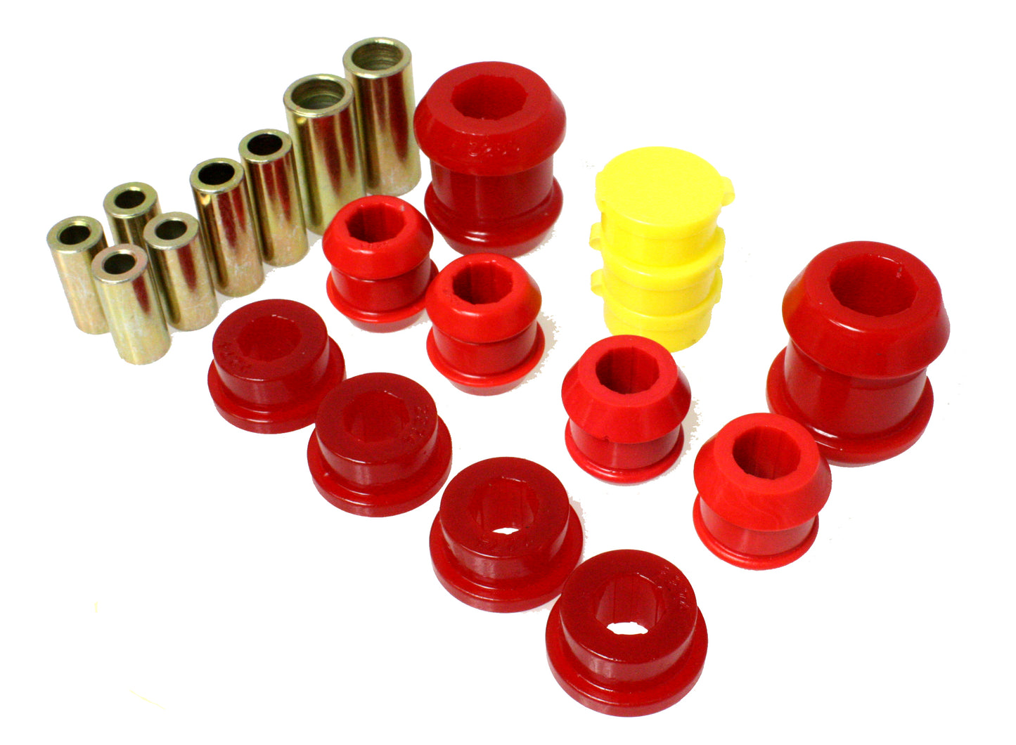 Control Arm Bushing Set; Red; Front; Performance Polyurethane; by Energy Suspension