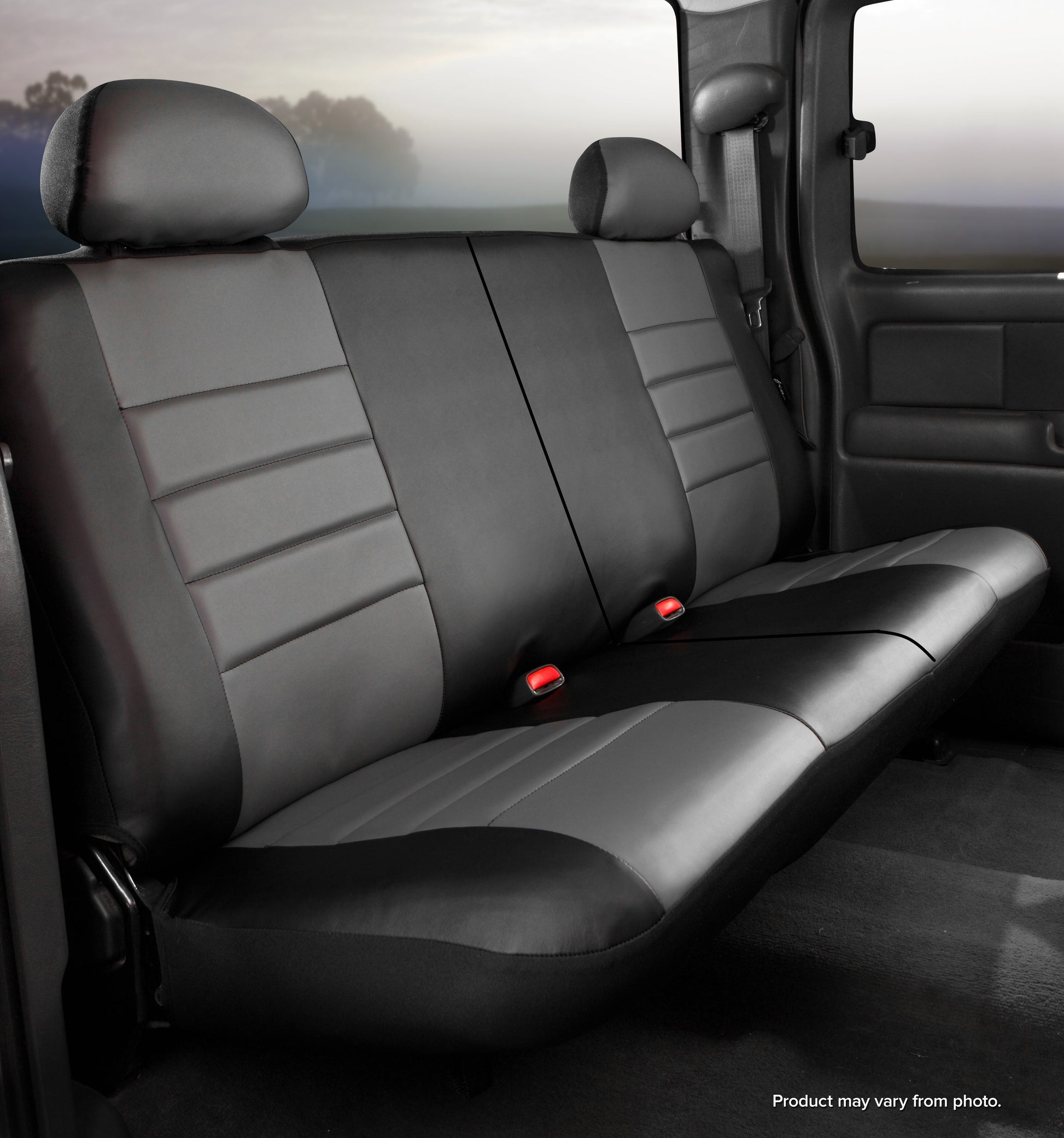 SL60 Series - Leatherlite Simulated Leather Custom Fit Rear Seat Cover- Gray by FIA