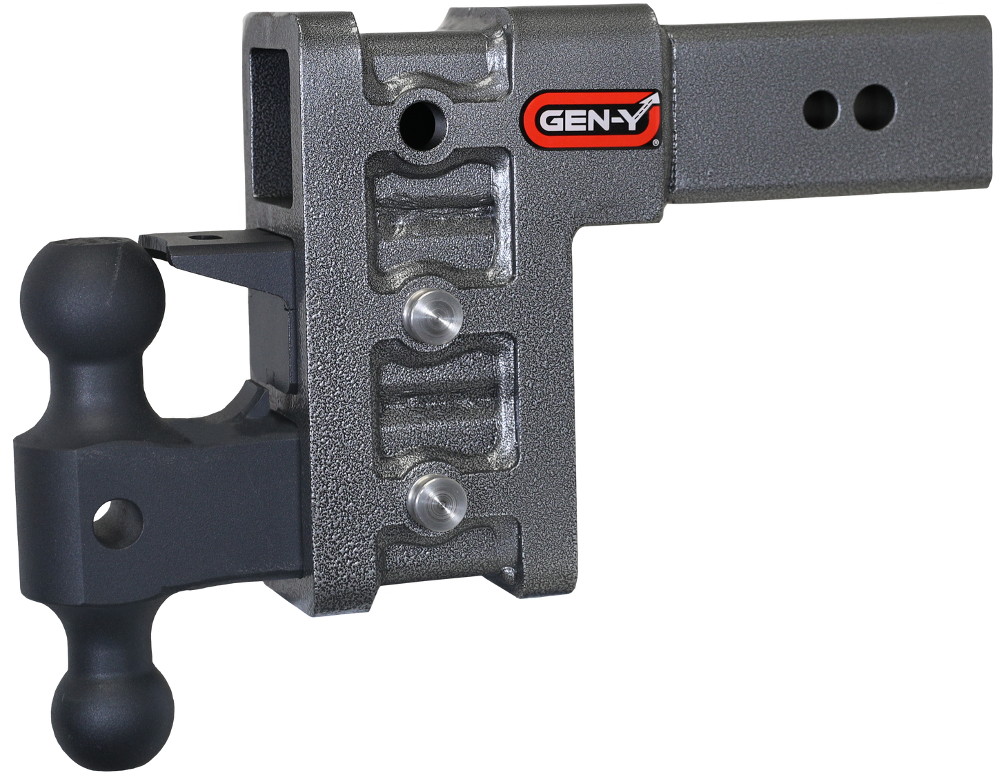 MEGA-DUTY 3" Shank 6" Drop 3.5K TW 32K Hitch with Dual-Ball & Pintle Lock by GEN-Y Hitch