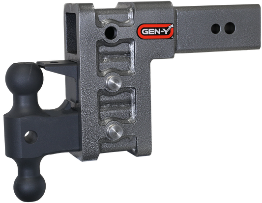 MEGA-DUTY 3" Shank 6" Drop 3.5K TW 32K Hitch with Dual-Ball & Pintle Lock by GEN-Y Hitch