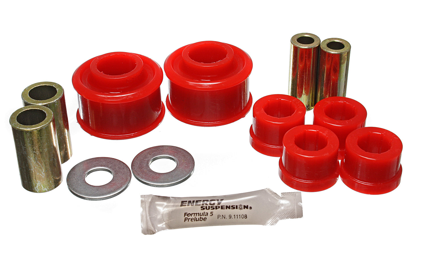 Control Arm Bushing Set; Red; Front; Performance Polyurethane; by Energy Suspension