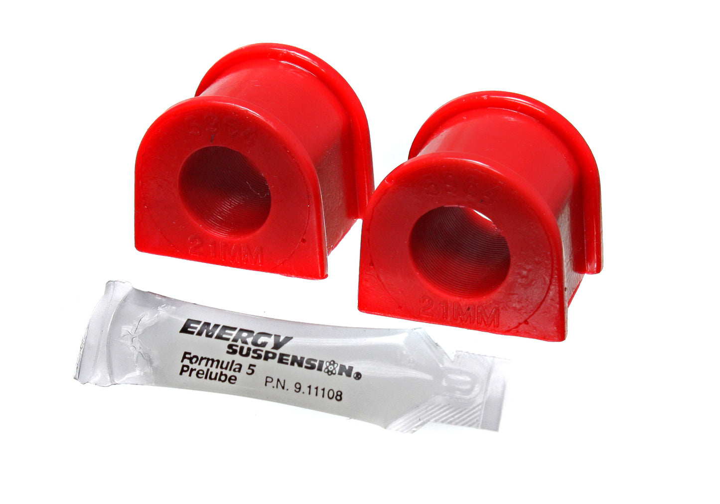 Sway Bar Bushing Set; Red; Front; 21mm; by Energy Suspension