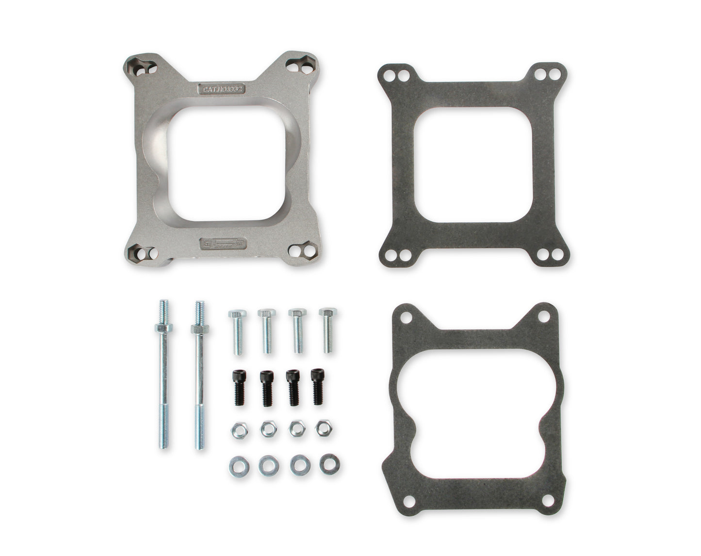 Adapts 4-barrel Square Flange carburetors to spreadbore intake manifolds. by Mr Gasket