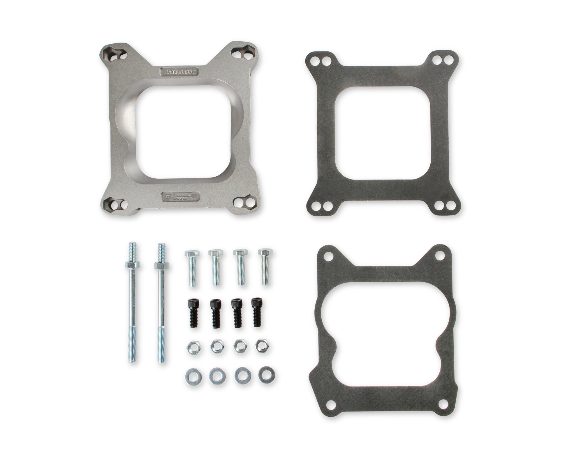 Adapts 4-barrel Square Flange carburetors to spreadbore intake manifolds. by Mr Gasket