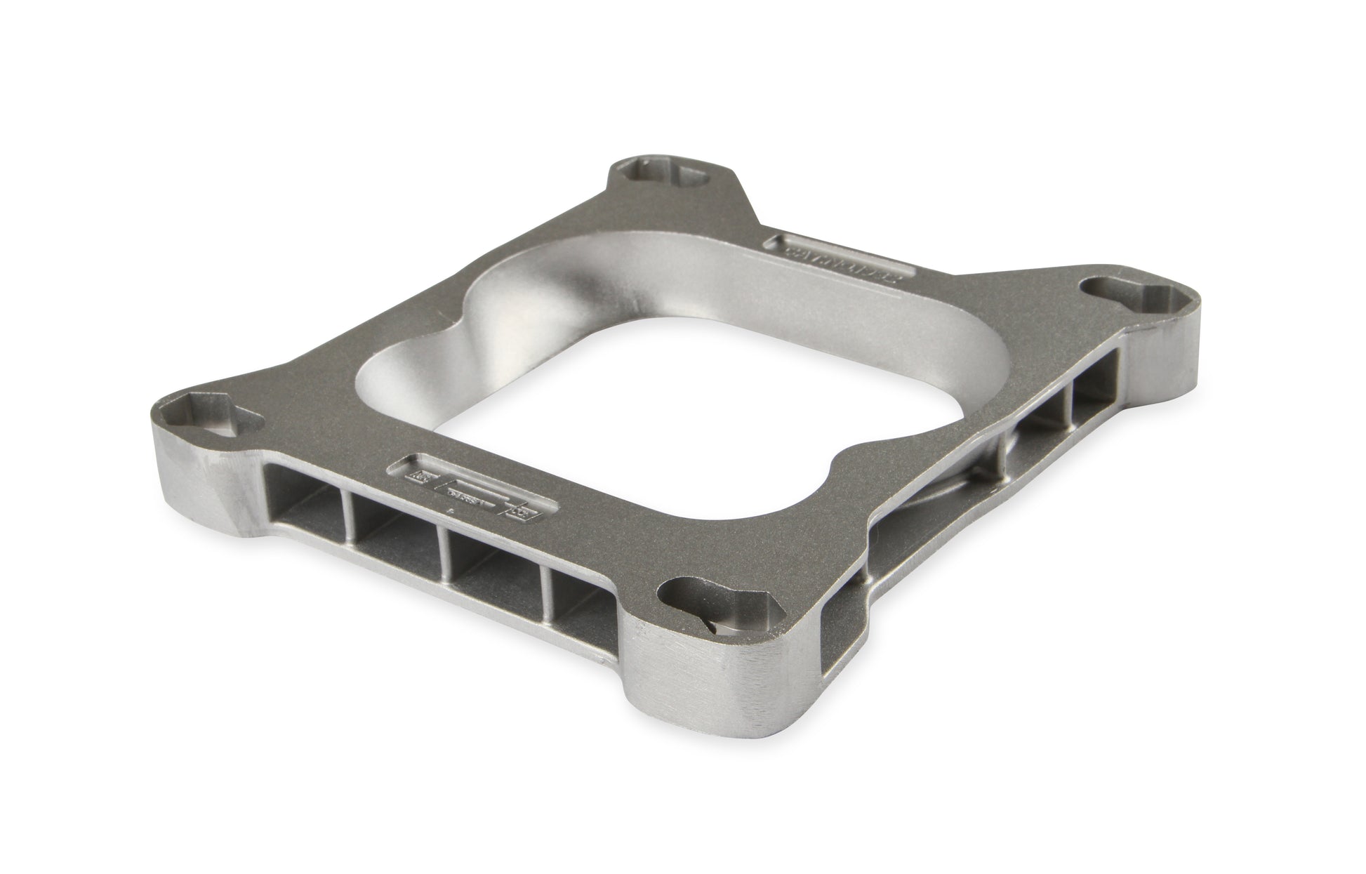 Adapts 4-barrel Square Flange carburetors to spreadbore intake manifolds. by Mr Gasket