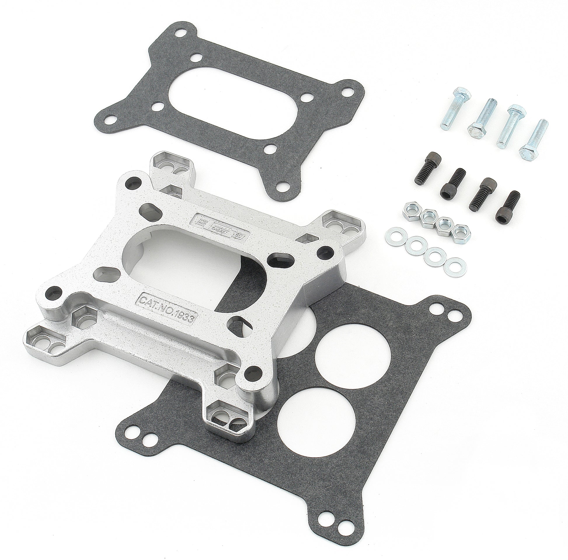 Adapter squarebore 4-Barrel carburetors to 2-Barrel squarebore intake manifolds. by Mr Gasket