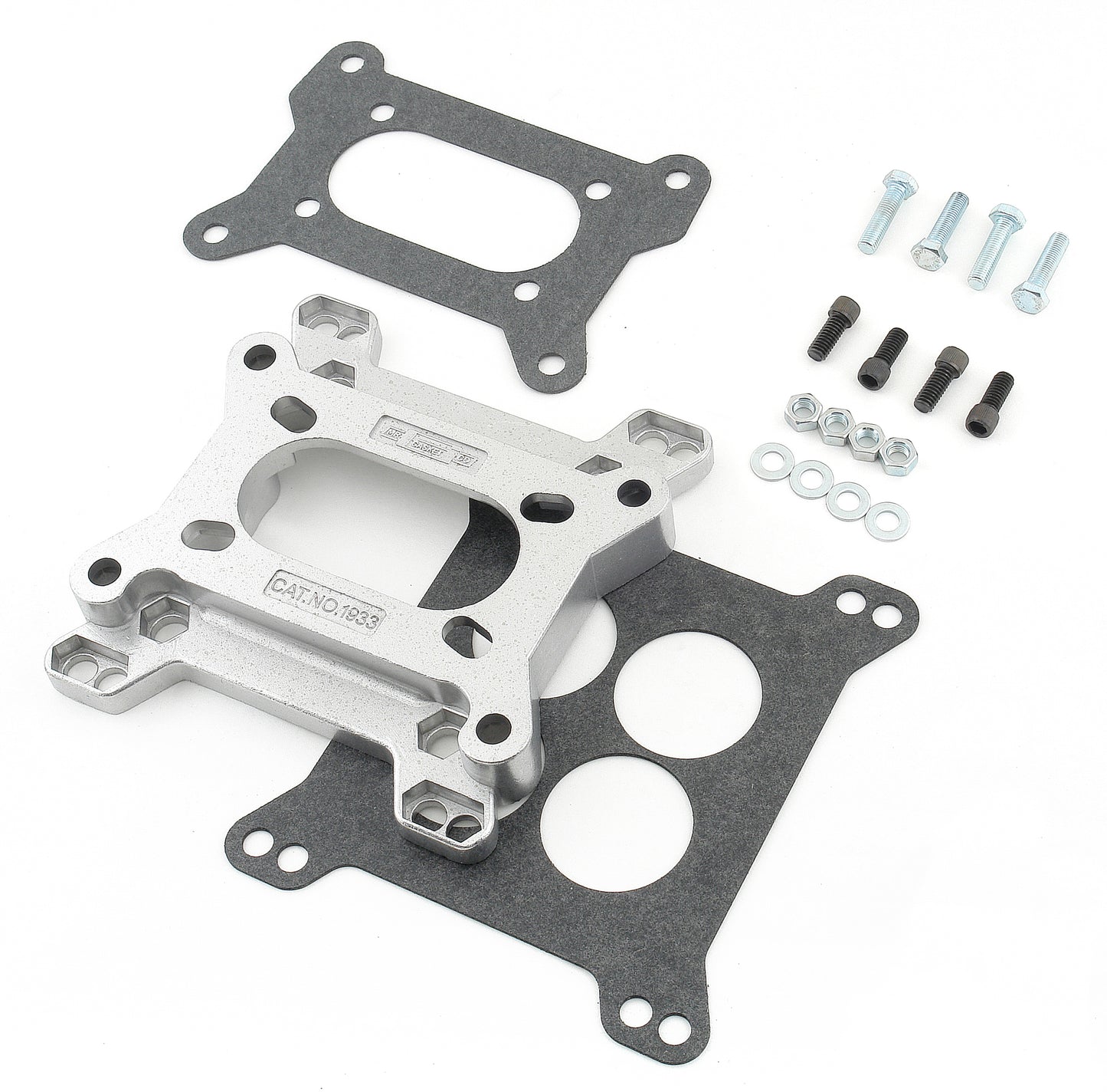 Adapter squarebore 4-Barrel carburetors to 2-Barrel squarebore intake manifolds. by Mr Gasket