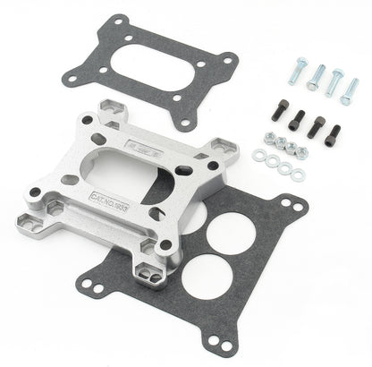Adapter squarebore 4-Barrel carburetors to 2-Barrel squarebore intake manifolds. by Mr Gasket