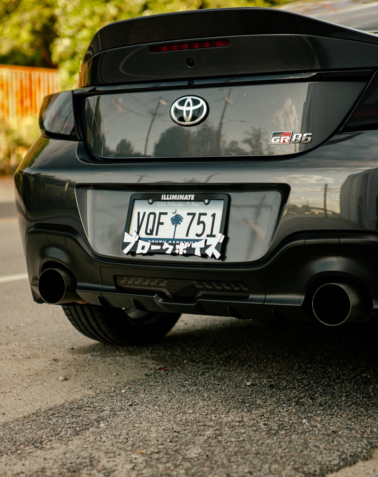 OLM V2 F1 Rear Fog Light (Smoke Lens, Black Base, White Bar) - 2022 BRZ / GR86 by MYX Automotive