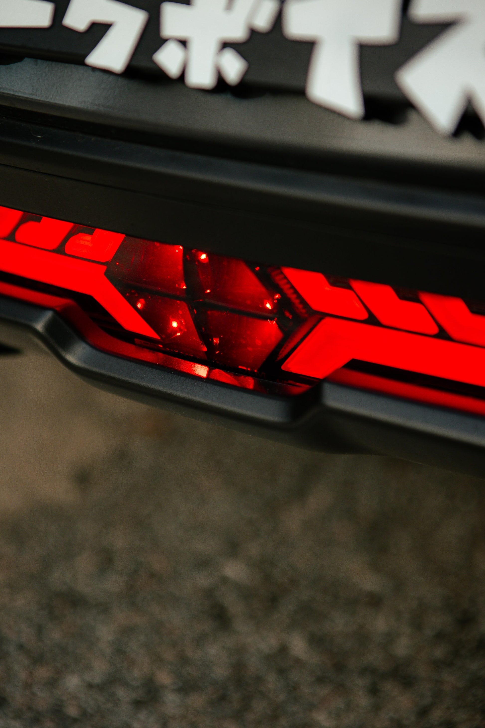 OLM V2 F1 Rear Fog Light (Clear Lens, Black Base, Red Bar) - 2022 BRZ / GR86 by MYX Automotive